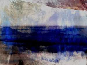 The Studio Art Gallery - Edge of Blue - Edge of Blue by Robyn Schoon - Digital Mixed Media