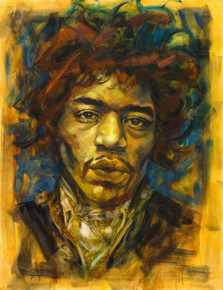 The Studio Art Gallery - Jimi Hendrix by Therese Mullins